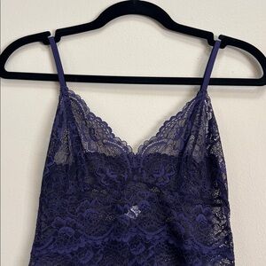 Samantha Chang Midnight Blue Lace Chemise